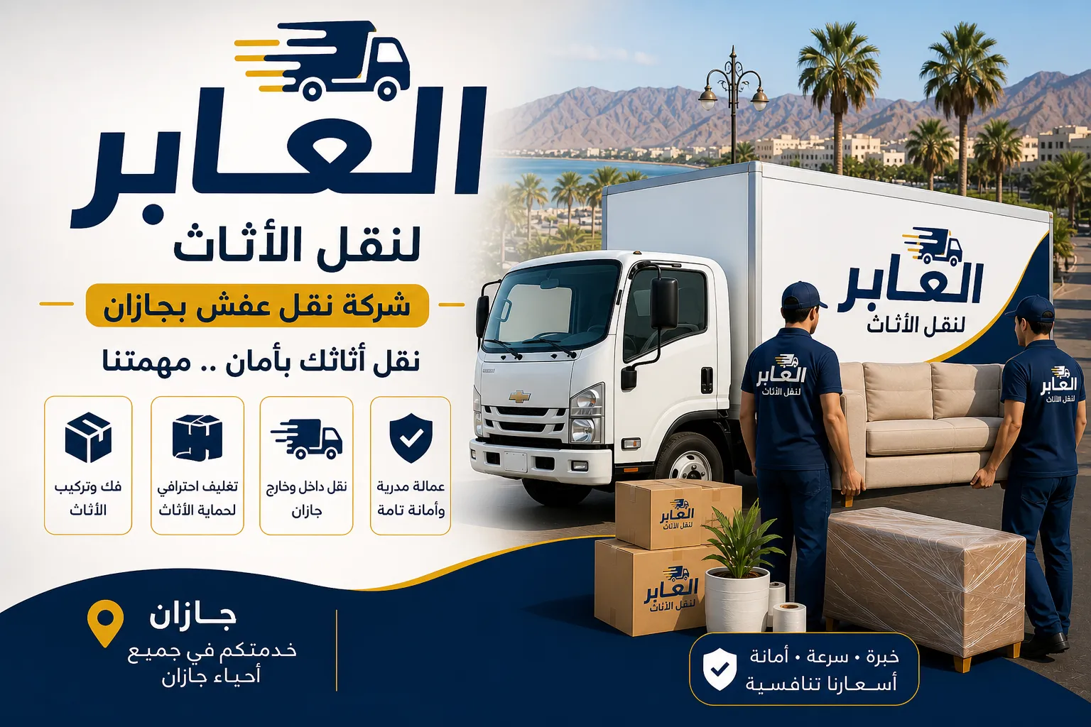 شركة نقل عفش ابو عريش لأفضل خدمات نقل الأثاث في المملكة